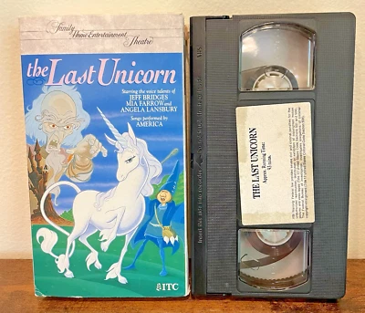 The Last Unicorn VHS Tape 1994 Animated Bridges Lansbury Movie -Being Sold AS-IS - Image 1 of 4