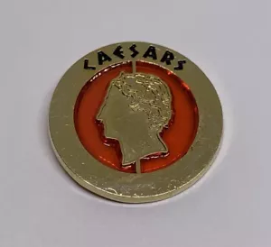 Caesars Palace Las Vegas Hotel Casino Orange Stained Glass Lapel Pin (234) - Picture 1 of 2