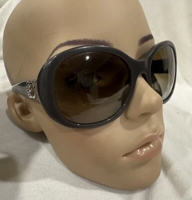 Gafas de sol CHANEL AUTÉNTICAS 5325q CH5325q Marrón Pasarela Cuero Plateado CC Polariz Foto 1 de 4