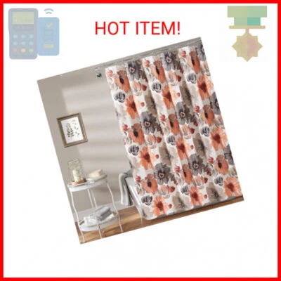 Cortina de chuveiro Lush Decor Leah, 72" x 72", coral - Imagem 1 de 2