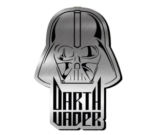 CASCO DARTH VADER Star Wars Grabado Coche Insignia Acrílico Emblema PLATA CEPILLADA - Imagen 1 de 12