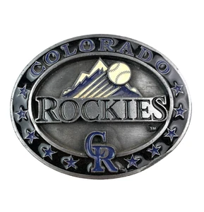 Vintage Colorado Rockies 1996 MLB 3D Brass Belt Buckle 290/10000 Limited Edition - Picture 1 of 5
