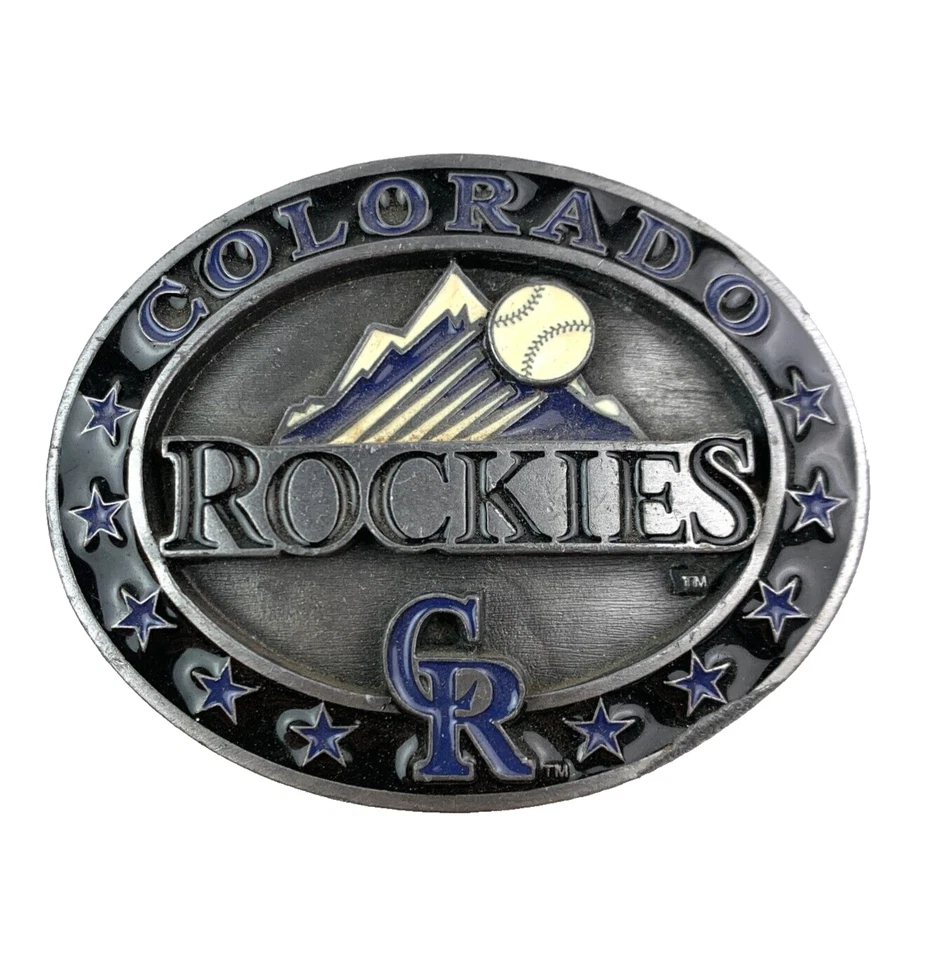 Vintage Colorado Rockies 1996 MLB 3D Brass Belt Buckle 290/10000 Limited Edition - Image 1 of 4