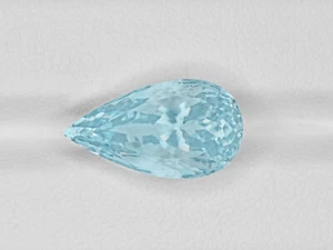 IGI Certified INDIA Aquamarine 7.64 Cts Natural Untreated Aqua Blue Pear - Picture 1 of 2