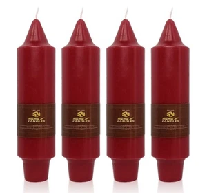 8 velas rojas de Navidad para decoración del hogar candelabros de pilar sin perfume de 7,5 pulgadas - Imagen 1 de 10