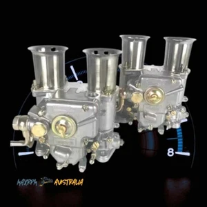 TWIN 45DCOE CARBURETOR SUITS WEBER DCOE CARBY DELLORTO CARB & SOLEX MANIFOLDS - Picture 1 of 6
