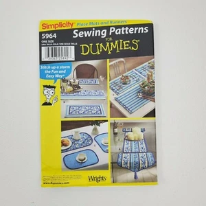 Simplicity 5964 Place Mats and Runners Sweing Patterns For Dummies - Picture 1 of 9