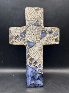 Georgeous Artisan Made Pottery Cross Mary Catherine Brookwood In Georgetown - Picture 1 of 11
