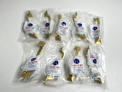 Tiradores de gabinete central de 128 mm de latón dorado cepillado 9Pk Hickory Hardware H076702-BGB  Foto 1 de 4