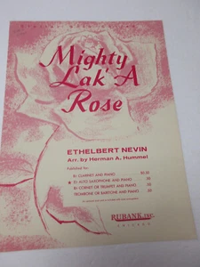 Ethelbert Nevin Mighty Lak' A Rose E Flat Alto Saxophone and Piano Sheet Music - Picture 1 of 5