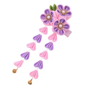 Women Girl Kimono Traditional Tsumami Kanzashi Hair Clip Japanese Asian Weddi... - Picture 1 of 7
