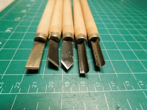 5pc 5.5" Wood Handle Carving & Shaping chisels Crafting Model Building - Picture 1 of 8