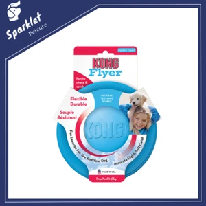 KONG Durable Small Dog/Puppy Toy Rubber Flyer Frisbee Random Color (Pink Or Blue - Picture 1 of 3