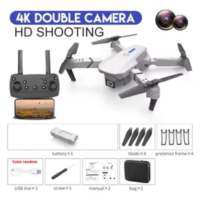 4K Camera Quadcopter Height Hold RC Foldable Dron Toys Gift E88 Pro WIFI FPV Dro - Picture 1 of 6