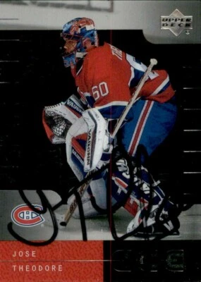 Jose Theodore Signed 2000/01 Upper Deck ICE Card #22 Montreal Canadiens - Image 1 of 2