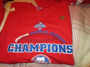 PHILLIES T SHIRT 2008 WORLD SERIES CHAMPIONS - Picture 1 of 1