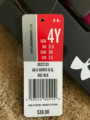 UNDER ARMOUR NIÑOS UA G IGNITE IX SL DIAPOSITIVAS ACOLCHADAS NEGRO ROSA TALLAS SURTIDAS Foto 1 de 2