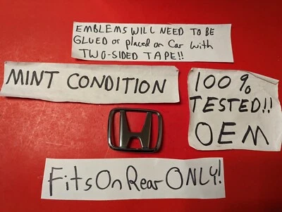 ✅Emblema trasero OEM 1998-2000 HONDA ACCORD 2 Y 4 PUERTAS CR-V S2000 75701-SK7-040 COMO NUEVO Foto 1 de 4