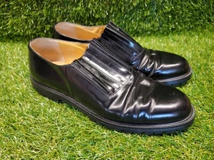 Scarpe uomo Armando Pollini in pelle nera taglia 44 (9910 FK 44) stile combattimento - Foto 1 di 19