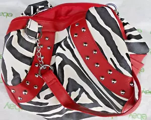 Attenzione Vinile Zebra e Borsa Rossa Nero Bianco Zebra Tiger Design 10"x12"x10" - Foto 1 di 7