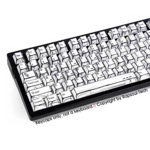Juego de teclas PBT blancas simples dibujadas a mano manga para teclados mecánicos Cherry MX - Imagen 1 de 8