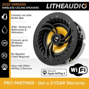 Lithe Audio 6,5" Multiroom WiFi Deckenlautsprecher V2 (SINGLE) - Bild 1 von 5