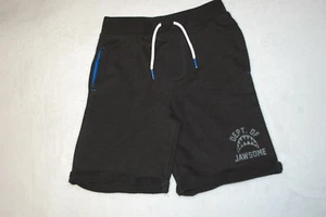 Boys BLACK BERMUDA SWEAT SHORTS Rolled Legs POCKETS Shark DEPT. JAWSOME Size 6 - Picture 1 of 1