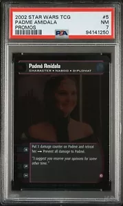 2002 Star Wars TCG Padme Amidala Attack of the Clones Promo FOIL Card #5 PSA 7 - Picture 1 of 2