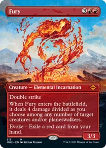 [1x] Fury - Foil - Borderless Near Mint, English Modern Horizons 2 Extras MTG Ma - Picture 1 of 1