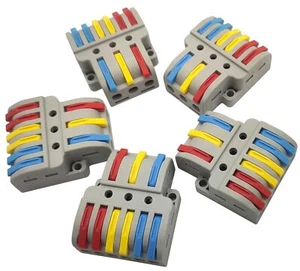 10Pcs Wire Connectors Compact Junction Box Electrical Reusable Wire Lever Block - Picture 1 of 10
