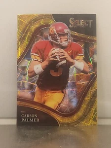 CARSON PALMER FIELD LEVEL GOLD LAZER PRIZM 2022 PANINI SELECT DRAFT PICKS #192 - Picture 1 of 2