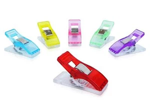 50Pcs Sewing Craft Quilt Binding Plastic Clips Clamps Multicolored - Picture 1 of 6
