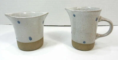 Juego de cerámica artística a lunares Martz Marshall Studios 27/8" crema y azucarero 31/4" Foto 1 de 3