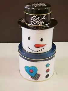 Dreiteilige Schneemann Blechkanister, groß, mittel und klein - Bild 1 von 5