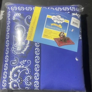 Pet Dreams Outdoor Dog Bed Mat w/ Matching Bandana Large (36" x 24”), NEW - Picture 1 of 3