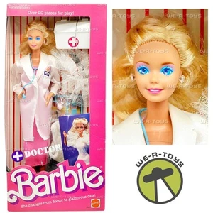 Muñeca Barbie Doctor Cabello Rubio Mattel 1987 No. 3850 NUEVO - Imagen 1 de 8