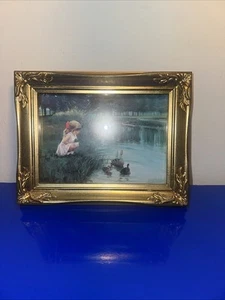 Donald Zolan "Morning Discovery" Miniature Lithograph Painting - Picture 1 of 5