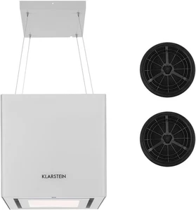 Klarstein Kronleuchter L Inselabzugshaube - Weiß, 44cm - Bild 1 von 6