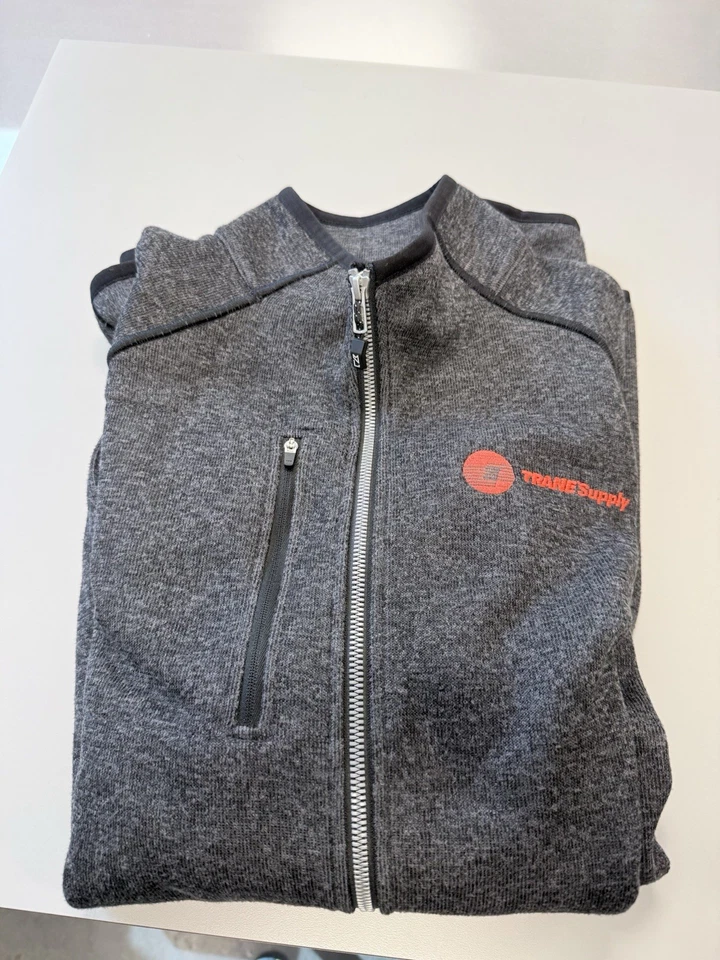 Cutter Buck Trane Supply Fleece Full Zip Jack Black Heather XL - Image 1 of 4