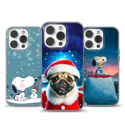 Funda de teléfono Snoopy cubierta de Navidad para iPhone 16e, 17 Pro Max, 17 Air Foto 1 de 4
