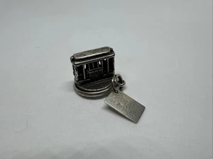 Ciondolo vintage BELL Trade argento sterling San Francisco trolley funivia C1 - Foto 1 di 9