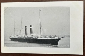 PHILADELPHIA (American) Starboard bow view near land - c1905 - Picture 1 of 1
