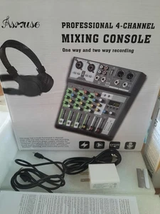 Asmuse Professional 4 Channel Mixing Console One Way and Two Way Recording - Picture 1 of 3