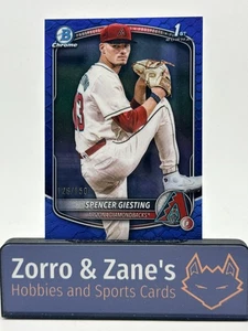 Spencer Giesting 2025 Bowman Chrome Prospects 1st /150 Blue Reptilian #BCP-165 - Picture 1 of 4