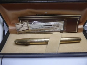 VINTAGE SHEAFFER IMPERIAL 12K GOLD FILLED WHITE DOT FOUNTAIN PEN 14K GOLD NIB - Picture 1 of 9