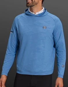 NIB Scotty Cameron Peter Millar Agave Man Performance Hoodie TCC Blue Camo LG - Picture 1 of 9