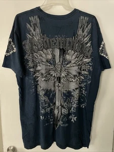 Raw State Redemption Cross Live Free Y2K Goth Grunge Punk Y2K Sz XXL - Picture 1 of 8