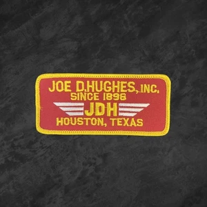 Joe D. Hughes Inc JDH Houston Texas Patch Embroidered Iron On Company Badge - Picture 1 of 4