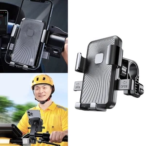 Universal Bike Handlebar Phone Holder Semi Shell Design No Camera Blockage 72 - Picture 1 of 10