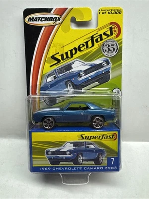 Matchbox Superfast 1969 Chevrolet Camaro Z28 #7 Blue - Image 1 of 4